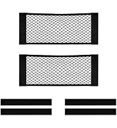 2PCS Car Cargo Net with Adhesive Tape,Storage Mesh Pocket(9.8×23.6in)