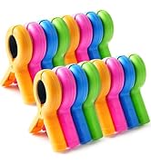 16 Pcs Beach Towel Clips for Beach Chairs, Towel Holder for Beach Chair Pool Chair on Cruise, Jum...