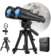 20x80 Astronomy Binoculars for Adults, High Power Stargazing Binoculars with Bak4 Prism, Low Ligh...