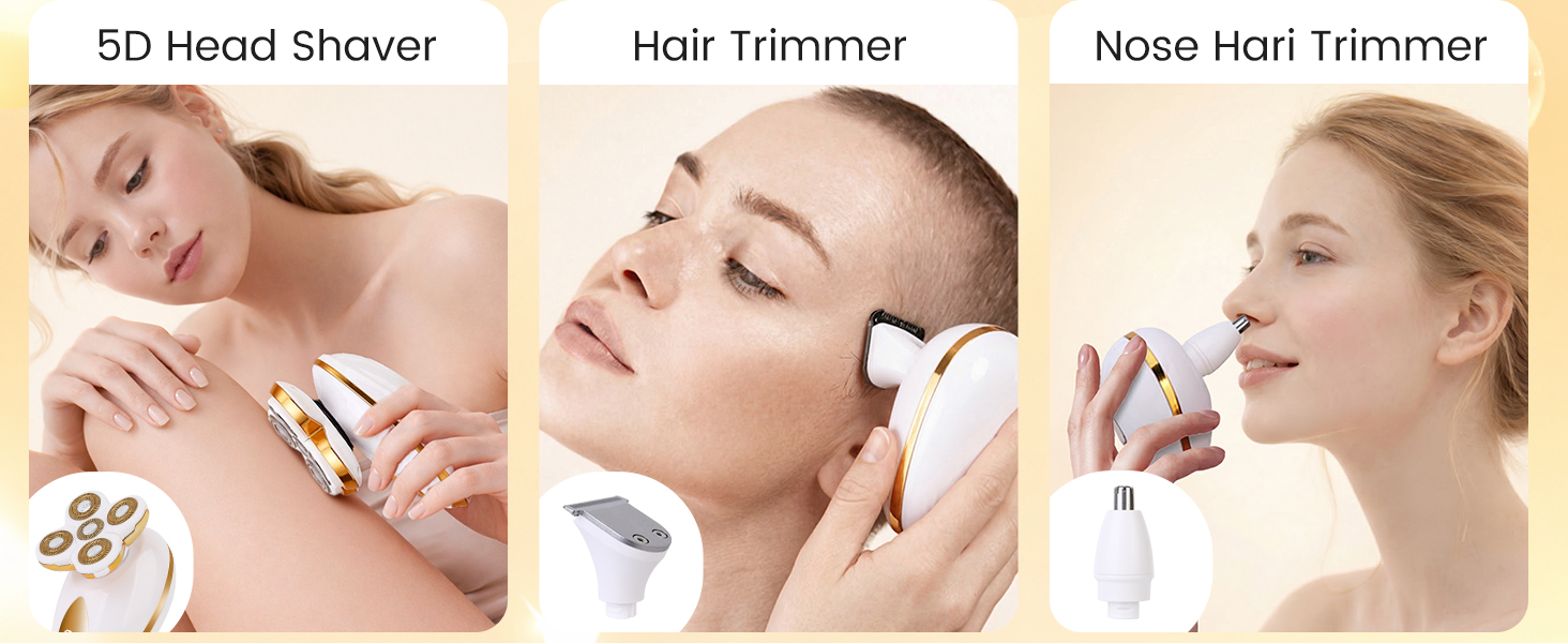 5 in 1 Painless Rechargeable Dusk Shaver Women