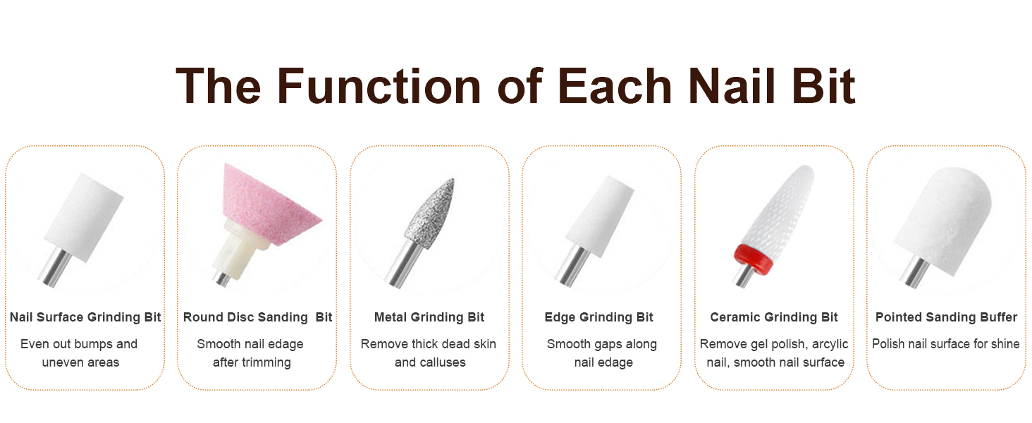 Electric Nail Drill Gel Polish Remover Cordless Nail File Filer Grinder