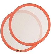 Round Silicone Baking Mats for 12 Inch Pizza Pan, 12 Inch Large Pizza Mat or Dough/Cake Mat, Roun...