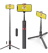 COLORLIZARD Selfie Stick Tripod with Remote,Aluminum Alloy Phone Tripod, Bluetooth Remote and 270...