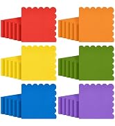 durony 150 Pack Scalloped Napkins 5 x 5 Inch Disposable Paper Napkins Gradient Color Napkins with...