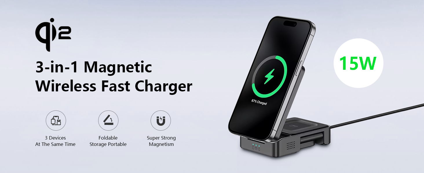 Qi2 Magnetic Wireless Charger