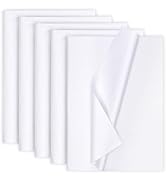 130 Sheets 20"x14" White Tissue Paper for Gift Bags, Gift Wrapping Tissue Paper Bulk for DIY Craf...