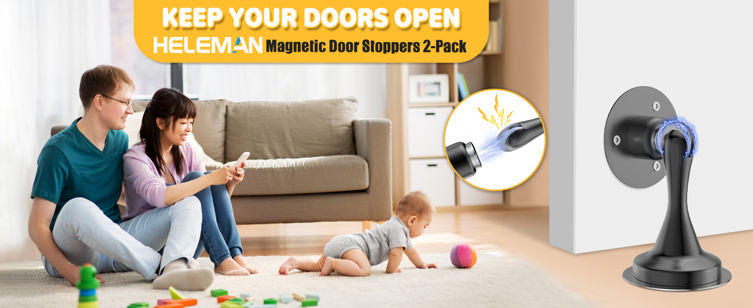 Magnetic Door Stoppers for Bottom of Door