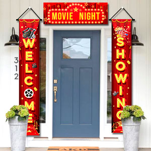 movie theme porch sign banner