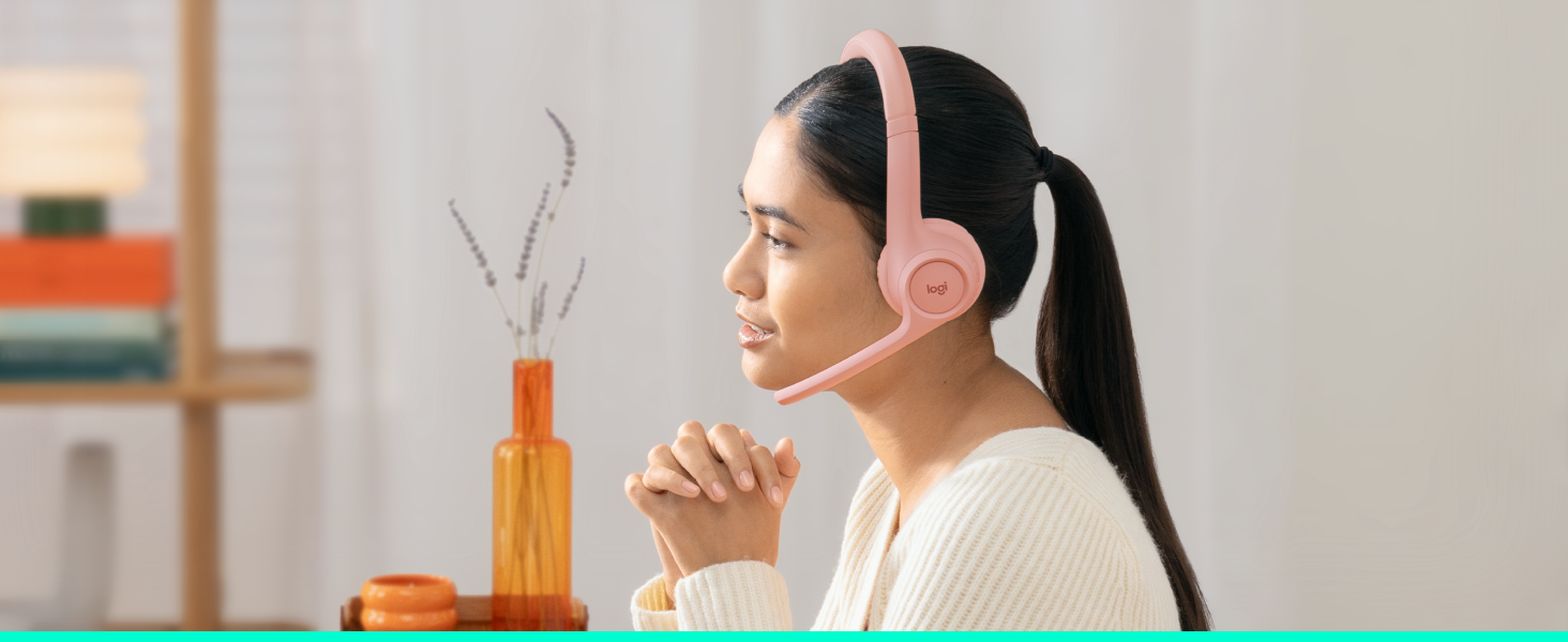 Logitech Zone 300 Wireless Bluetooth Headset With Noise-Canceling Microphone
