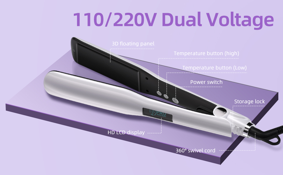 1.4 wide plate hair straightener