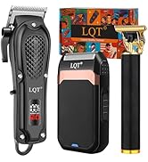 LQT Men's Hair Clipper Set Cordless Hair Trimmer with LED Screen, Adjustable Beard & Mustache Tri...