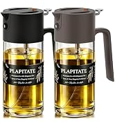 PLAPITATE 2Pcs 17oz Premium Olive Oil Sprayer for Cooking, 2 in 1 Glass Olive Oil Dispenser Bottl...