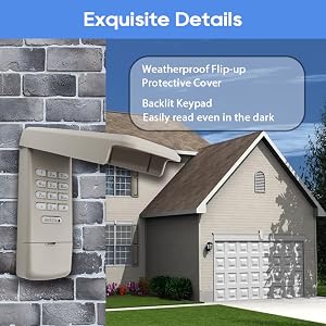 CMXZDCG440 Garage Door KeypadWireless Garage Door Openers Keypad