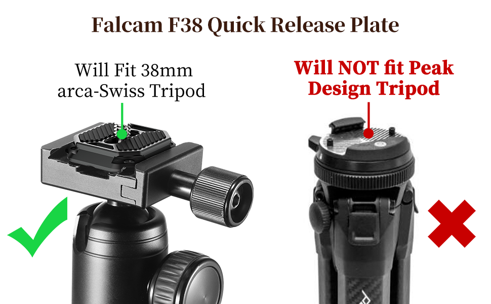 falcam 38mm quick release plate will not fit for PD tripod