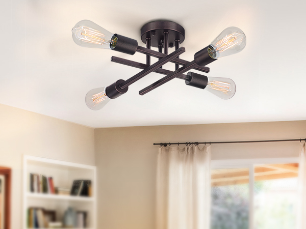 bronze brown golden glitter ceiling light fixture