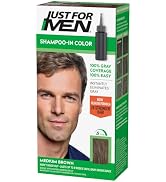 JUST FOR MEN Shampoo-In Color, Hair Color, Medium Brown H-35 (1 Pack) | Shampoo-in Color medium b...