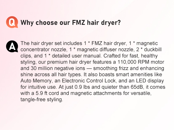Why choose our FMZ hair dryer?