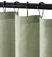 MIULEE Linen Shower Curtain