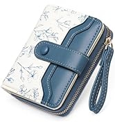 GAEKEAO Small Wallet for Women Leather RFID Blocking Bifold Zipper Pocket Credit Card Holder Purs...