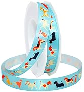 Morex Ribbon Precious Pets - Cool Dogs Satin, 5/8 inch by 20 Yards, Blue