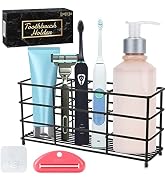 LOVEINUSA Toothbrush Holder, Stainless Steel Toothbrush Holder Tooth Brushing Holder Stand Bathro...