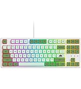 iTastatur 75 Percent Mechanical Gaming Keyboard, 87 Keys RGB Backlit Wired Keyboard TKL Compact K...