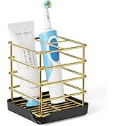 Toothbrush Holders for Bathrooms, Stainless Steel Toothbrush Holder Kids Electric 3 Slots Tooth B...