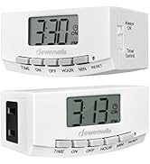 DEWENWILS Timer Outlet, 24 Hour Timers for Electrical Outlets for Christmas with 1 Polarized Plug...