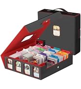 Gomyrod Card Storage Box 3200+ MTG Deck Box with 30 Colorful Divider, 4 Row Commander Trading Car...