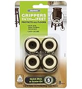 Slipstick CB325 Non Slip Furniture Feet Floor Protectors with Rubber Grip (Set of 8 Grippers) 1-1...