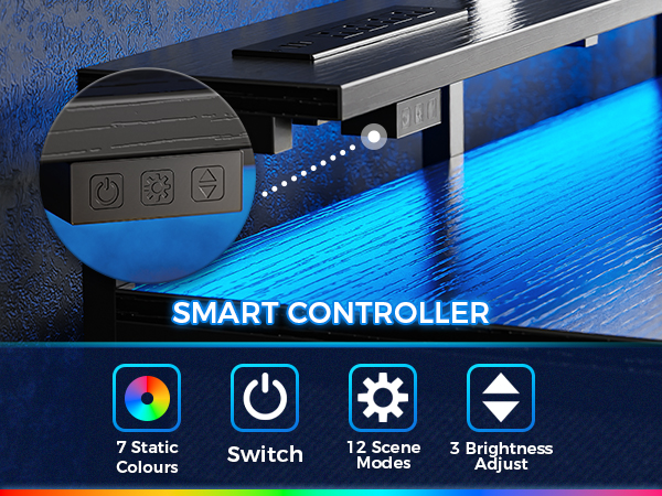 gaming desk with led lights