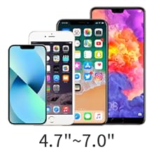 for all smartphones with a full-coverage case from 4 to 7 inches securely