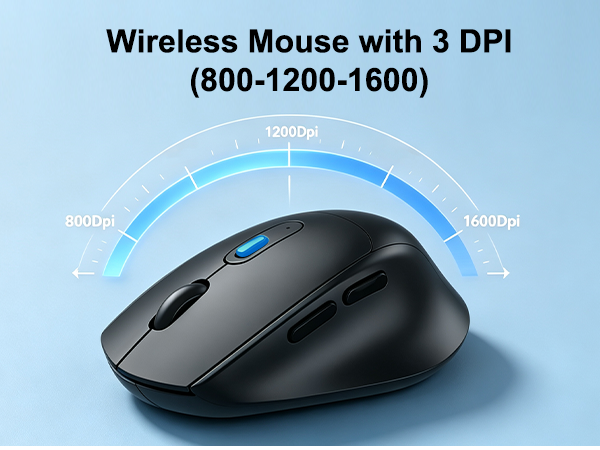 Wireless Mouse with 3 DPI(800-1200-1600)