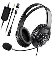Joso Wired Headset with Mic, Gaming Headset for PS5/PS4/Xbox/Switch/PC/iPad/Mac/Tablet with USB C...