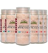 Himalayan Chef Himalayan Salt, Fine Glass Shaker - 6 Pcs, Pink, Glass Shaker (105 oz), 1.1 Pound ...