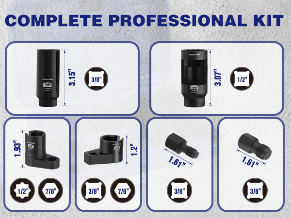 Oxygen Sensor Socket Set