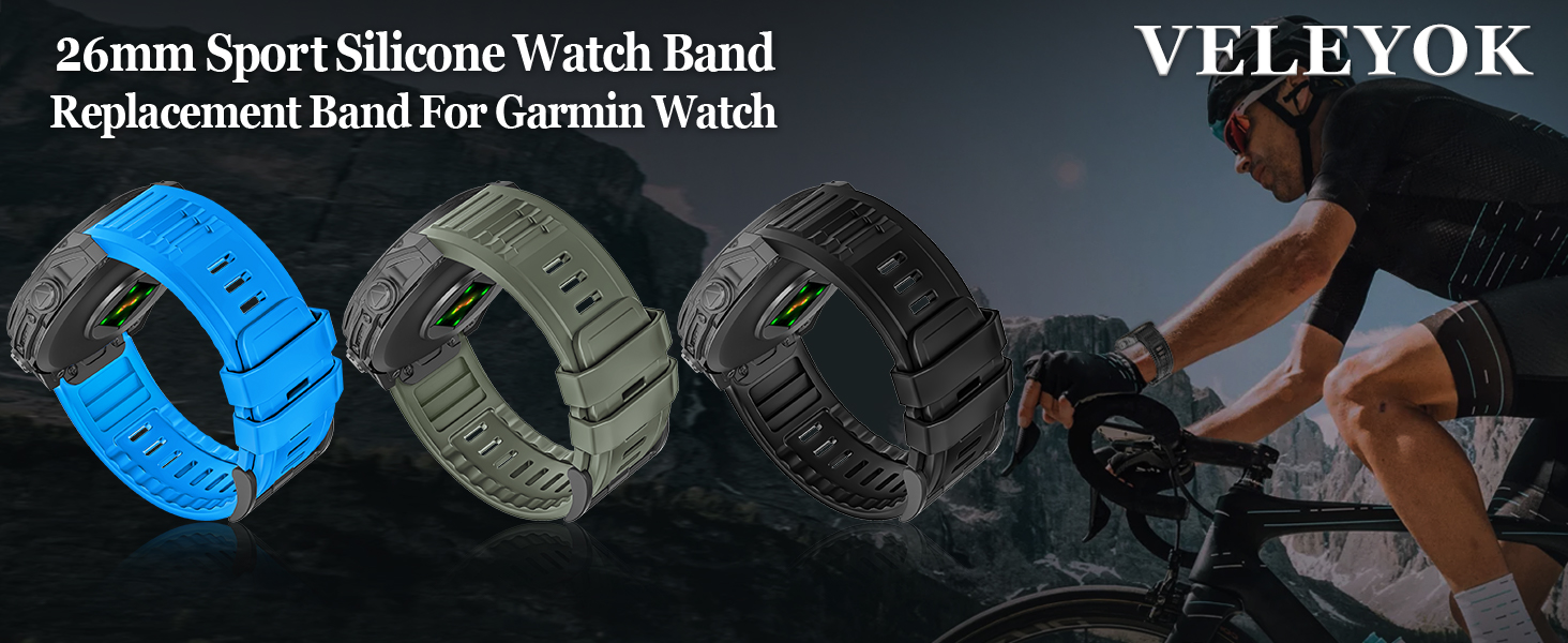 26mm Quickfit Watch Bands Compatible with Garmin Fenix 8 tactix 8 51mm/Fenix 7X/7X Pro/6X Pro/5X