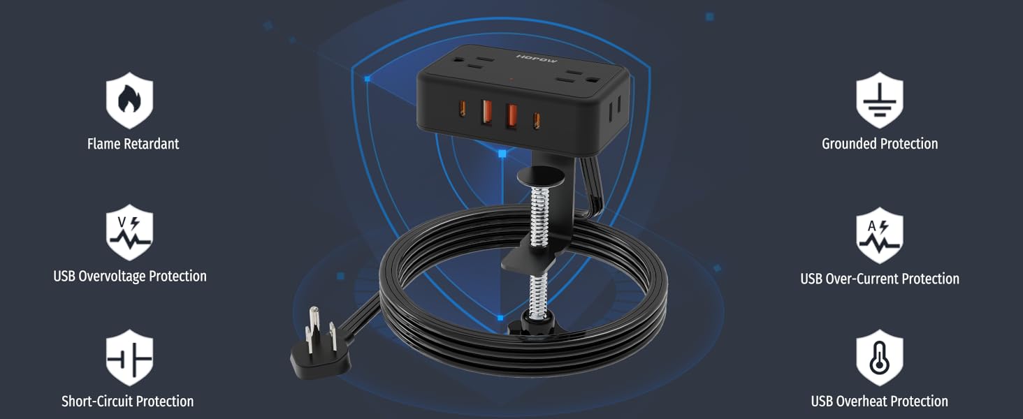 desk mount power strip
