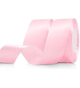 Pink Ribbon 1 1/2 inch, 100 Yards Pink Satin Ribbon, Ribbon for Gift Wrapping, Ribbon for Flower ...