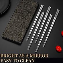 Metal Chopsticks Reusable 316 Stainless Steel Chopsticks