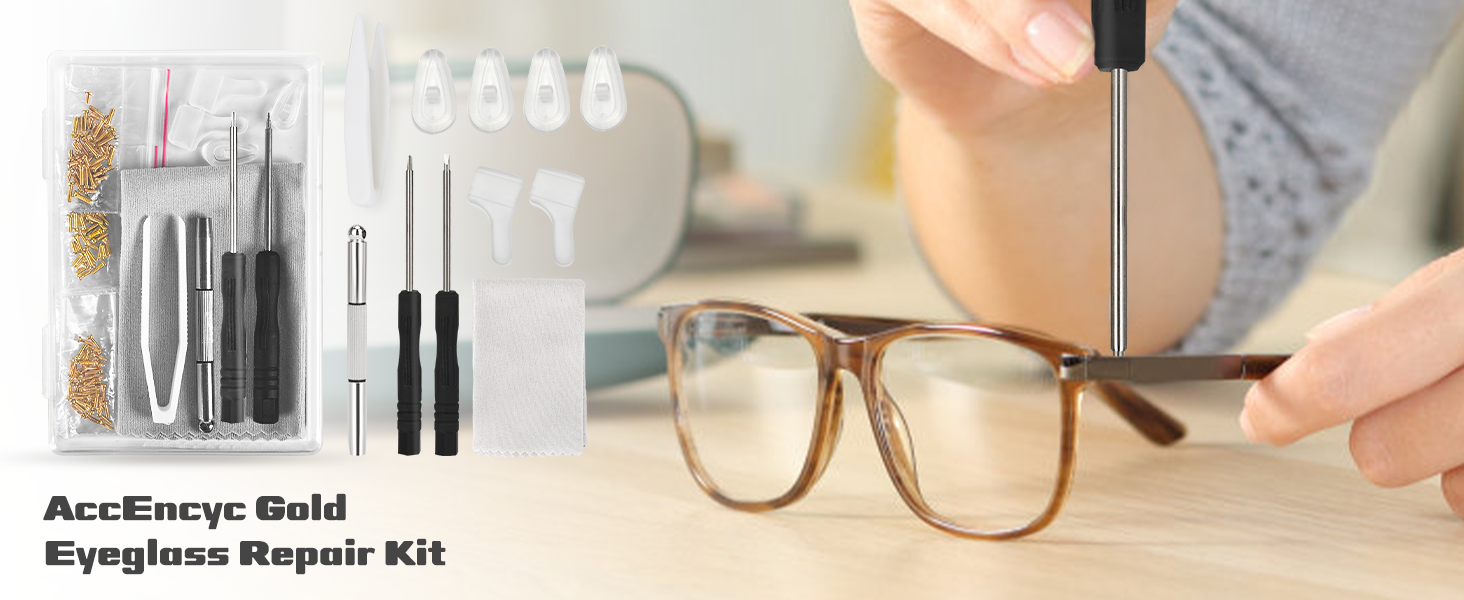 Gold Eyeglass Repair Tool Kit