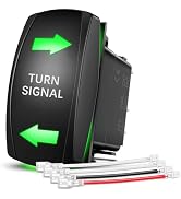 Nilight Turn Signal Switch Green 4Pin ON Off ON Rocker Switch Laser Etched SPDT Toggle Switches 1...