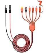 Tonton 7-in-1 Solar Panel Connector Kit, Universal M-C-4 Cable to DC 8mm XT60 Anderson Adapter fo...