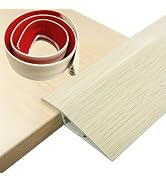 BEIEBIJOB Floor Transition Strip Door Threshold 39 inch, 1/2'' ~ 3/5'' Threshold Ramps, Self-Adhe...