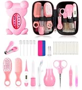 Baby Grooming and Healthcare Kit, Portable Baby Safety Care Set with Hair Brush Comb Nail Clipper...