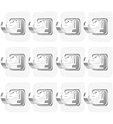 Lightarea 12 Pcs No Drill Curtain Rod Brackets No Drilling Self Adhesive Curtain Rod Holder Curta...