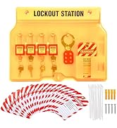 WUWEOT Lockout Tagout Station with Loto Devices, Lock Out Tagout Padlock Station Include Safety P...