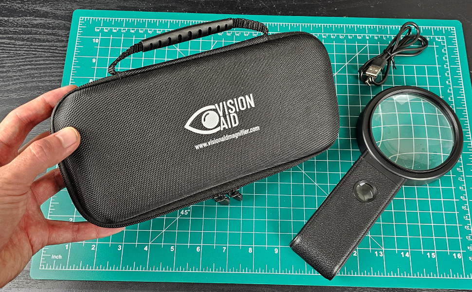 case vision aid magnifier magnifying glass 30x 3x