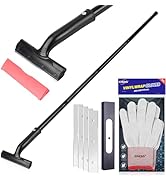 EHDIS Adjustable Razor Blade Scraper, 15''-58'' Long Handle 6" Blade Scraper Tool with 20 Double-...