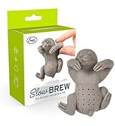 Genuine Fred, SLOW BREW, Sloth Resuable Silicone Tea Infuser, Gray, Fun Gift for Tea Lovers, Clev...